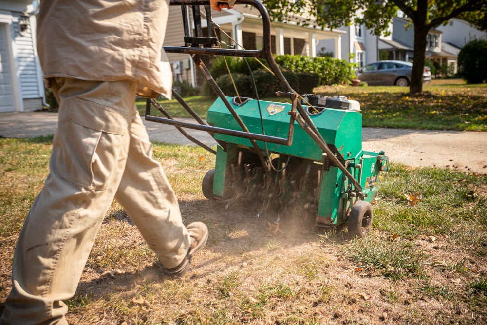 lawn aeration before seeding